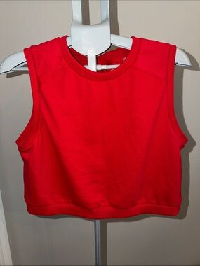 Anna & Ava Bright Red Sleeveless Crop Top